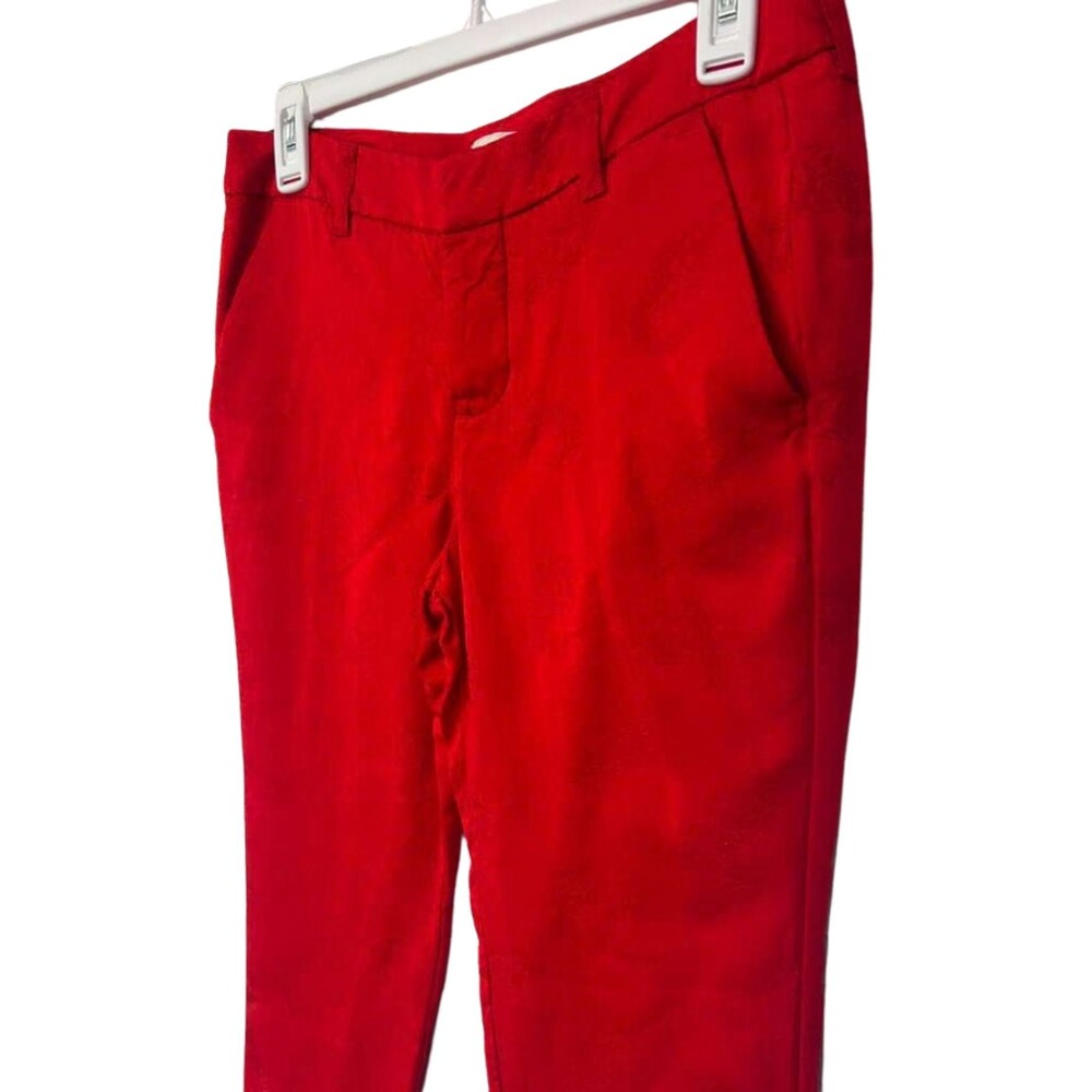 Zadig & Voltaire Slim Prune Jac Jacquard Pants Women's Size 36 Red Orange - Picture 2 of 6